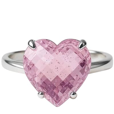 Princess Heart Cremation Diamond Ring