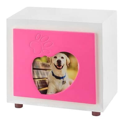 Princess Pink Paw Photo Pet Cremation Urns