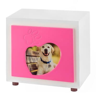 Princess Pink Paw Small Photo Pet Cremation Urn