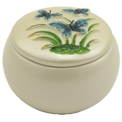 Butterfly Flutter Keepsake Ceramic Urn