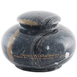Misty Blue Stone Cremation Urn