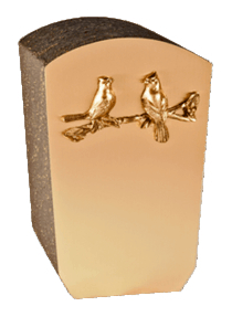 Loving Birds Bronze Cremation Urn