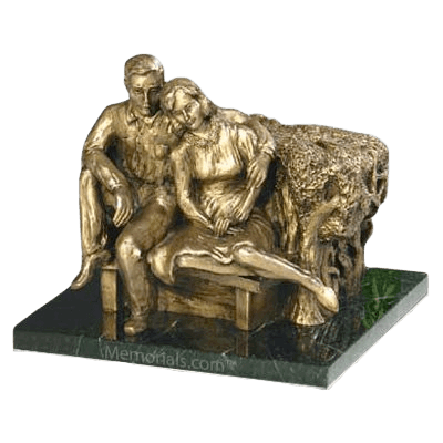 Seated Couple Companion Urn