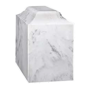 Atrina White Marble Cremation Urn