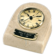 Marble Clock Cream Keepsake Urn