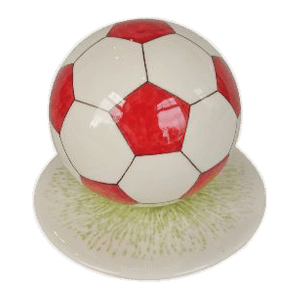 Red Small Soccerball Urn