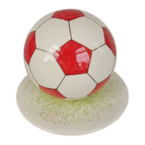 Red Medium Soccerball Urn