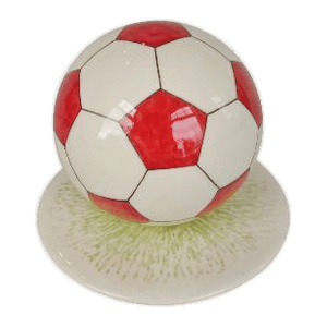 Red Large Soccerball Urn