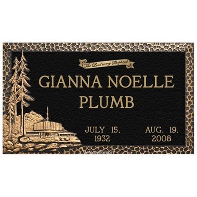 Provo Temple Bronze Plaque 24 x 14