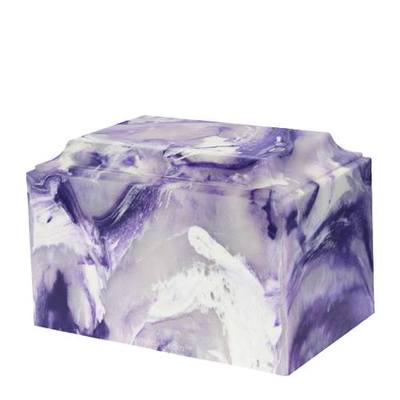 Purple Rain Cultured Marble Keepsake Urn