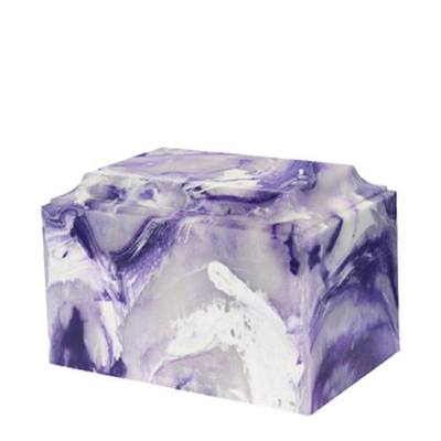 Purple Rain Cultured Marble Mini Urn