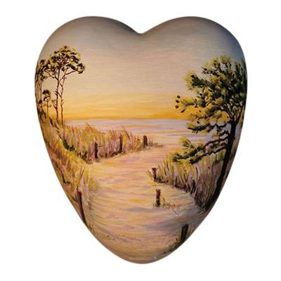 Quiet Lake Heart Ceramic Urns