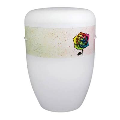 Rainbow Rose Biodegradable Cremation Urn