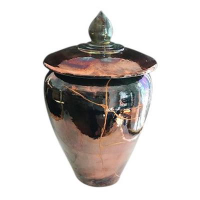 Raindrop Raku Urn