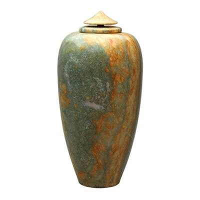 Reaching Green Alabaster Cremation Urn