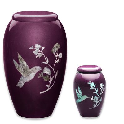 Red Hummingbird Cremation Urns