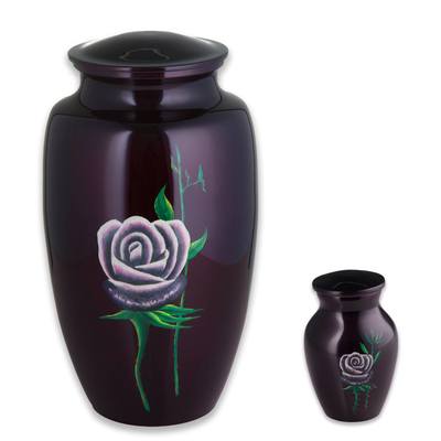 Burgundy Rose Cremation Urns