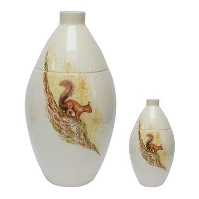 Red Squirrel Ceramic Cremation Urns 