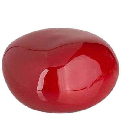 Red Stone Keepsake Urn For Ashes