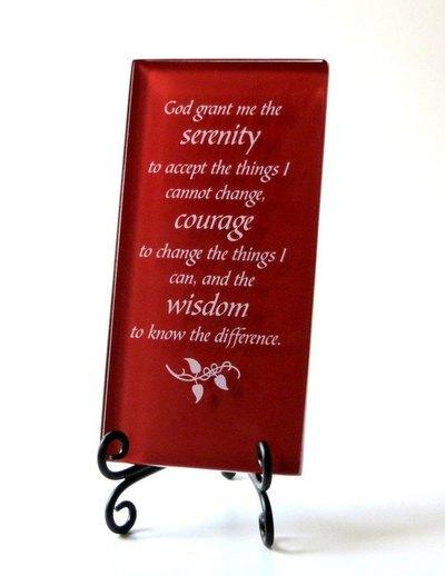 Red The Serenity Prayer Plaque