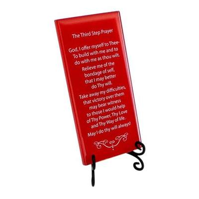 Red The Third Step Prayer Plaque