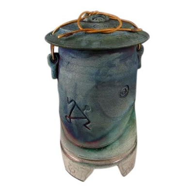 Regal Jade Raku Urn