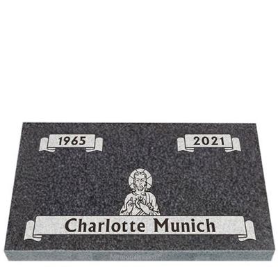 Rejoice Granite Grave Marker 28 x 18