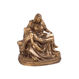 Gold Pieta Small Religious Cremation Urn