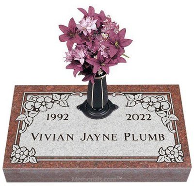 Remembered For Eternity Granite Grave Marker 24 x 14