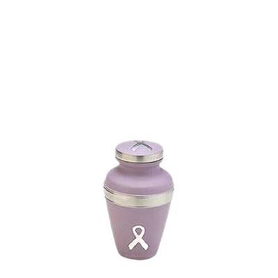 Remembrance Ribbon Metal Keepsake Urn