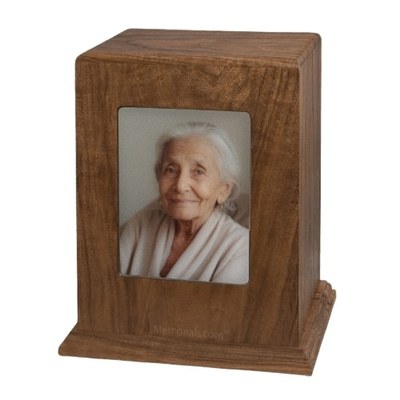 Reminisce Photo Wood Cremation Urn