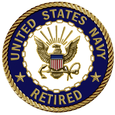 Retired United States Navy Medallion