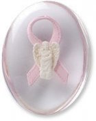 Awareness Pink Hope Angel Ribbon Comfort Stone