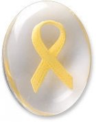 Awareness Yellow Ribbon Comfort Stones