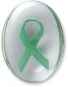 Awareness Green Ribbon Comfort Stone