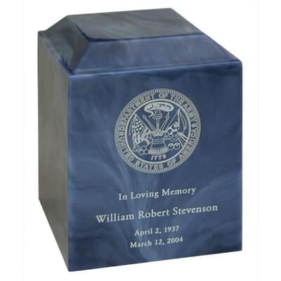 River Blue Memorial Cremation Urn