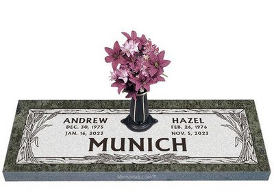 Roman Ceres Companion Granite Headstone 42 x 12