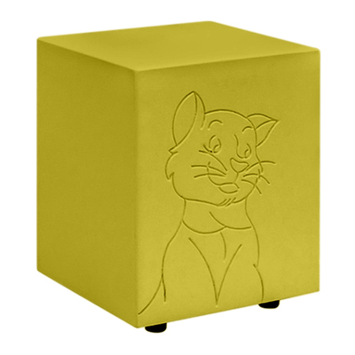 Romeo Yellow Cat Urn