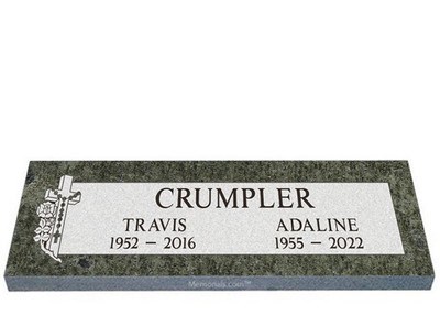 Rosary Cross Companion Granite Headstone 42 x 14