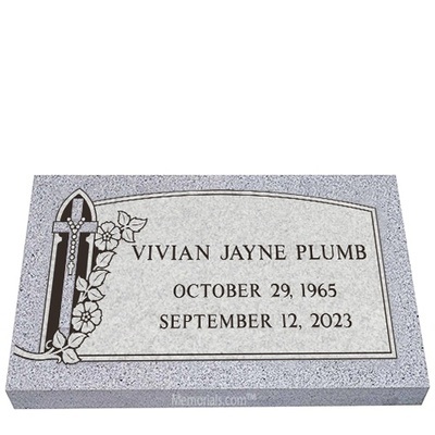 Rosary Cross Granite Grave Markers