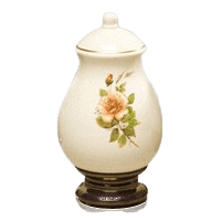 Yellow Rose Large Ceramic Urn