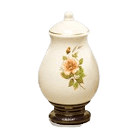 Yellow Rose Small Ceramic Urn