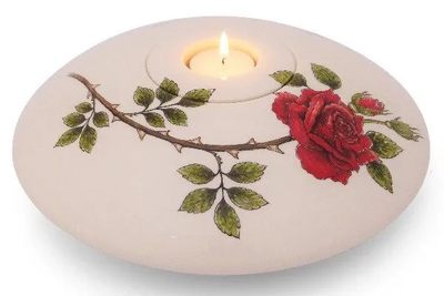 Rose Keepsake Ceramic Bowl Urn