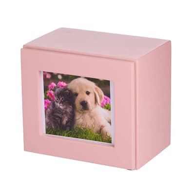 Rose Pink Photo Pet Urns