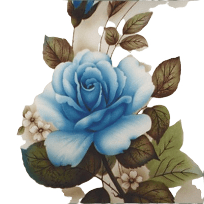 Blue Rose Small Ceramic Urn