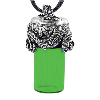 Roses & Leaves Green Cremation Necklace