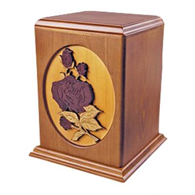 Rose Stem Wood Cremation Urn