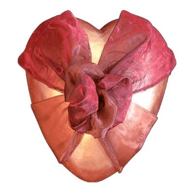 Rosette Ceramic Heart Urn