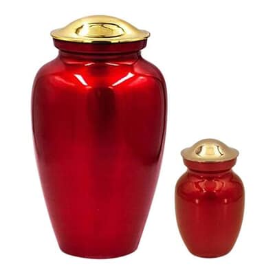 Rosette Red Cremation Urns