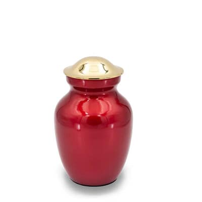 Rosette Red Extra Small Cremation Urn